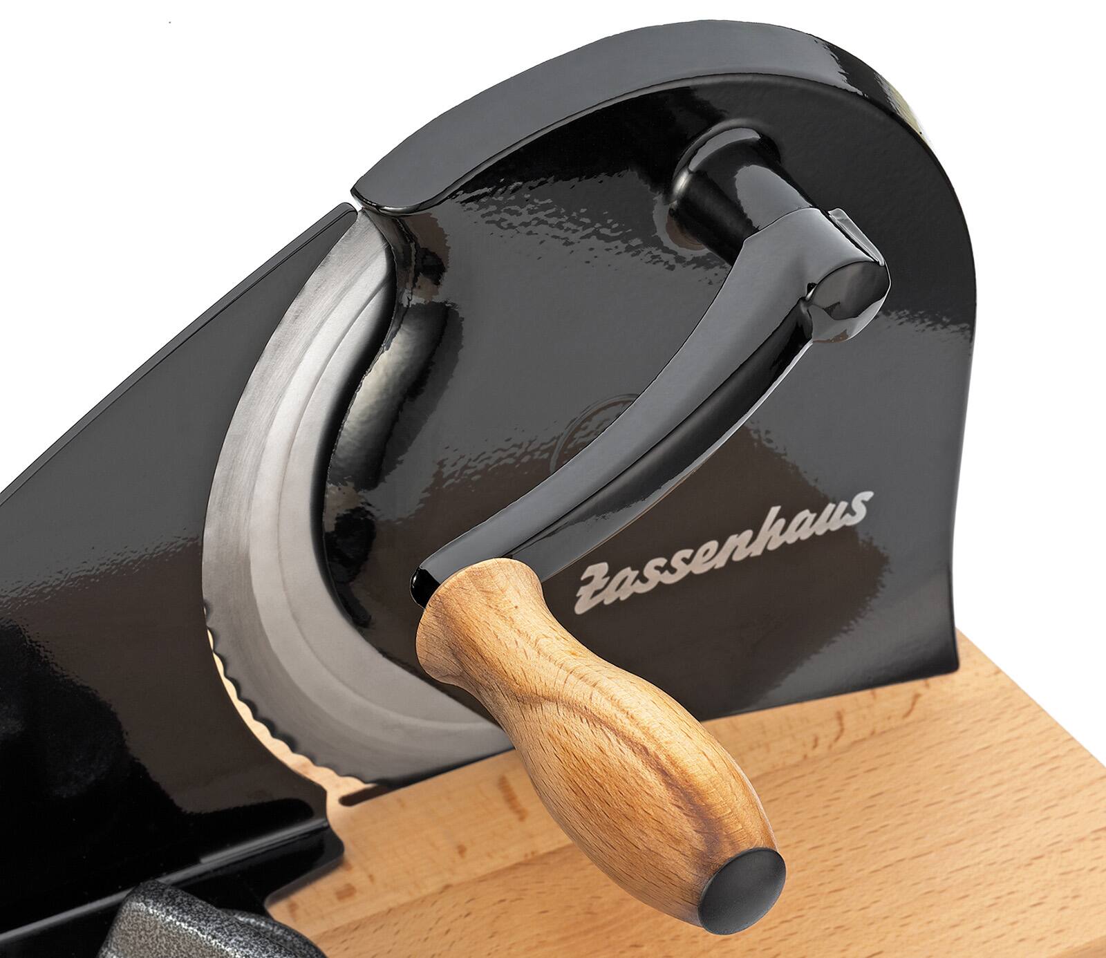 Alt View 1. Zassenhaus - Manual Bread Slicer, Hand Crank Home Bread Slicer, 11.75" x 8", Black - Black.