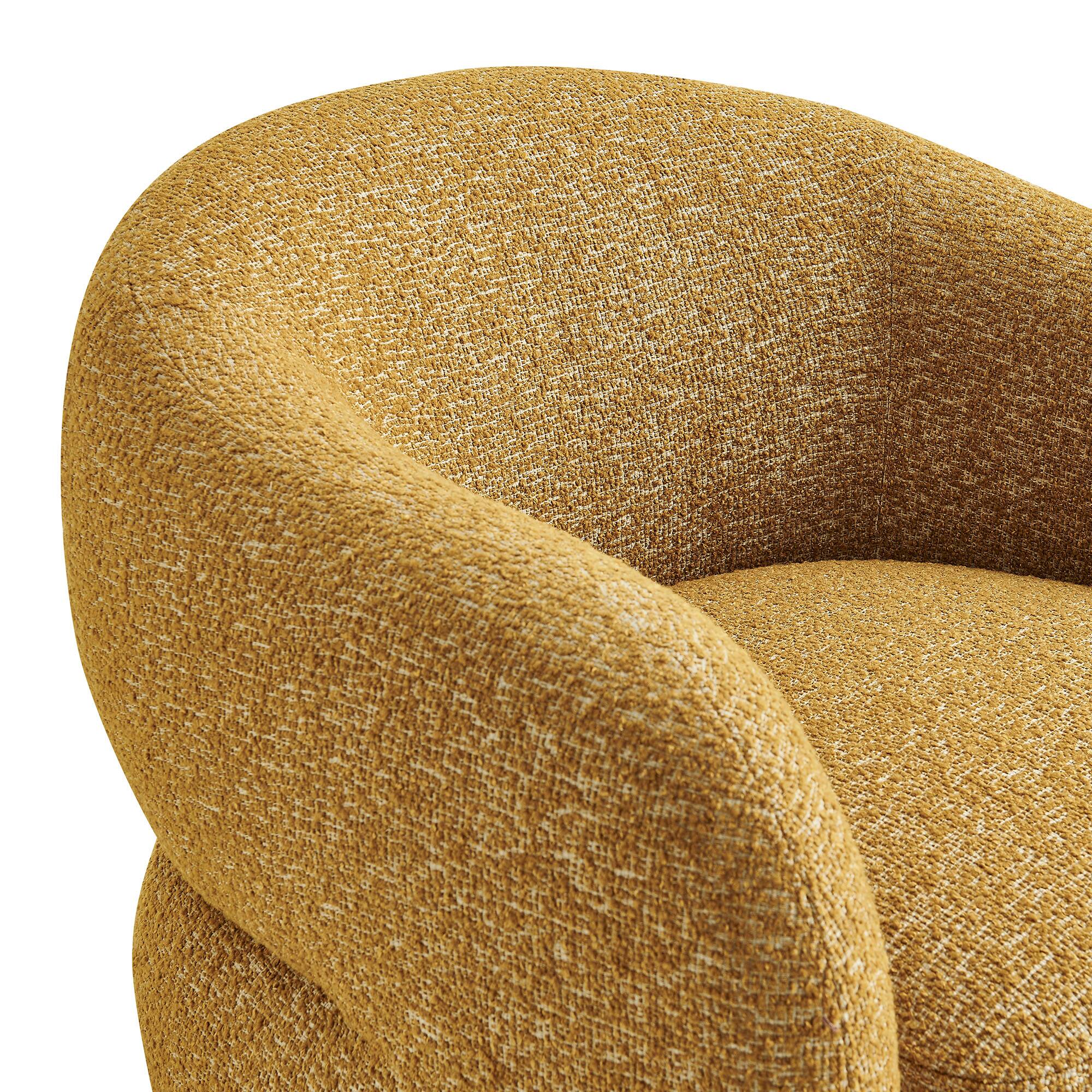 Alt View 5. Modway - Selby Textured Woven Fabric Swivel Accent Chair by Modway - Mustard.