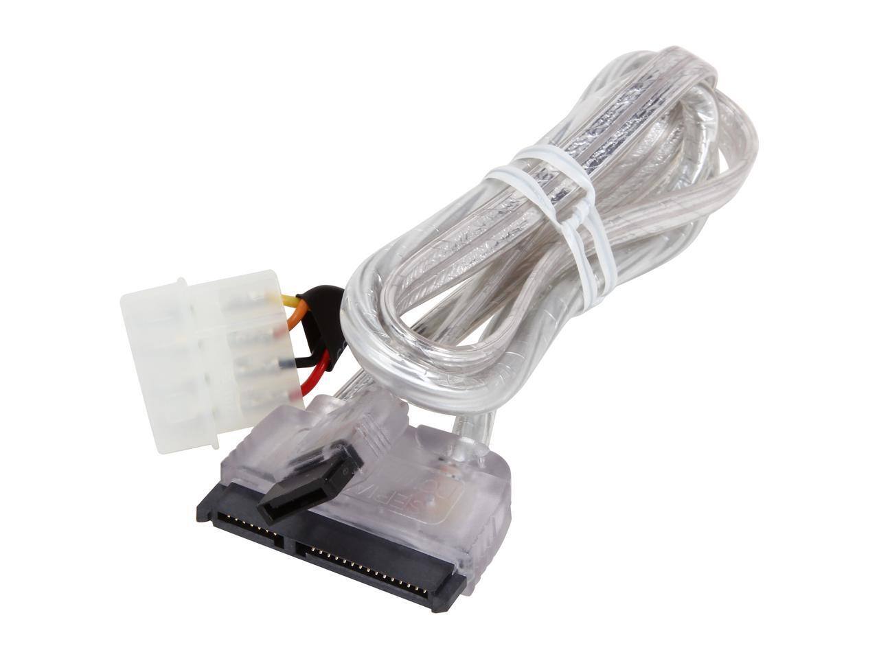 Alt View 1. Nippon Labs - Nippon Labs SATA-COMBO-1.5SL 1.5 ft. SATA Data and Power Combo Cable Silver 1.5 feet- OEM.