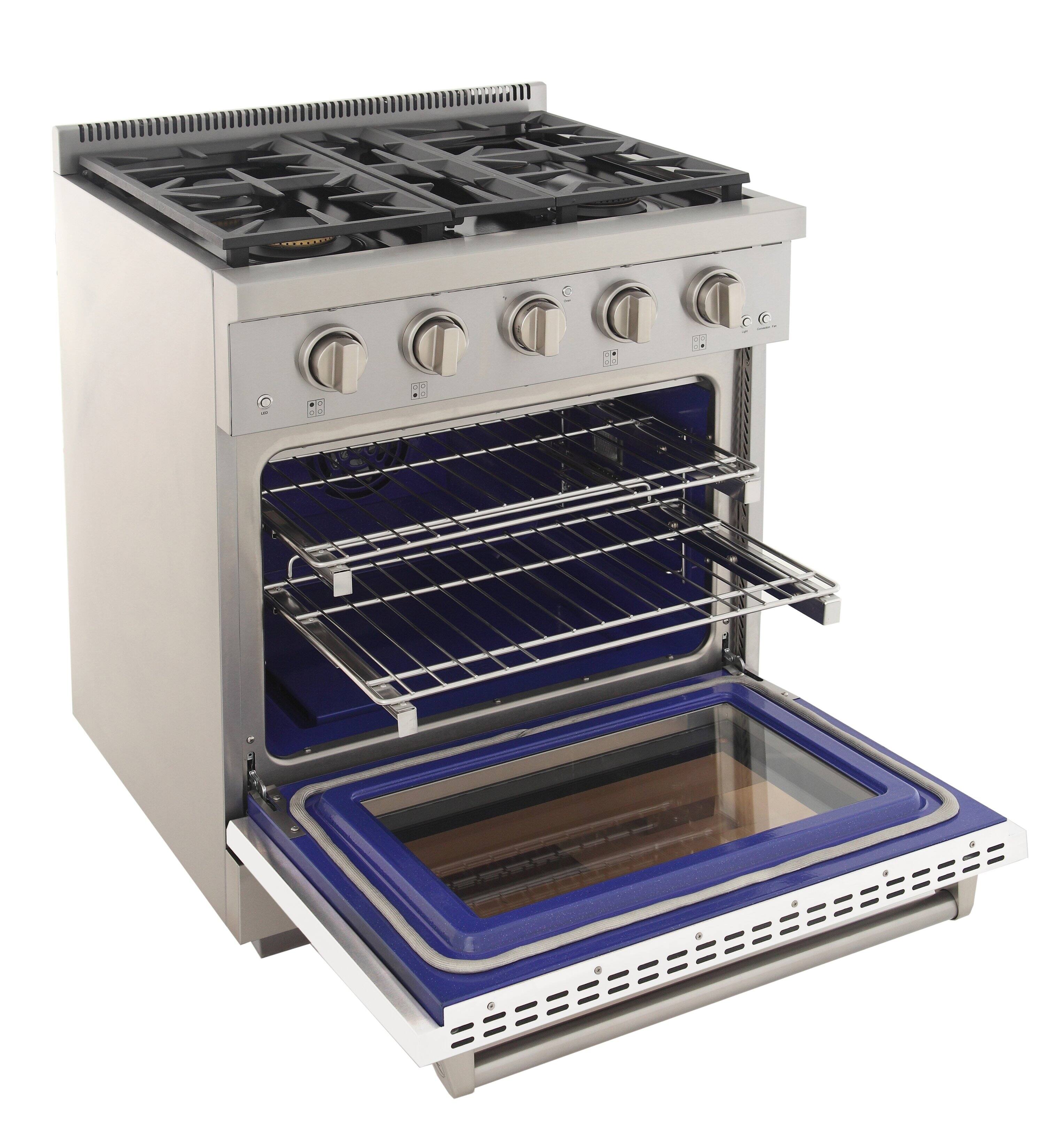 Alt View 4. Kucht - KUCHT Professional 30 in. 4.2 cu. ft. Propane Gas Range and Convection Oven in White with True Simmer Burners - White.