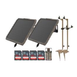 Stealth Cam - Mounting Post for Camera& Solar Pak with FieldMAX Solar Battery Pack 32GB Memory Cards