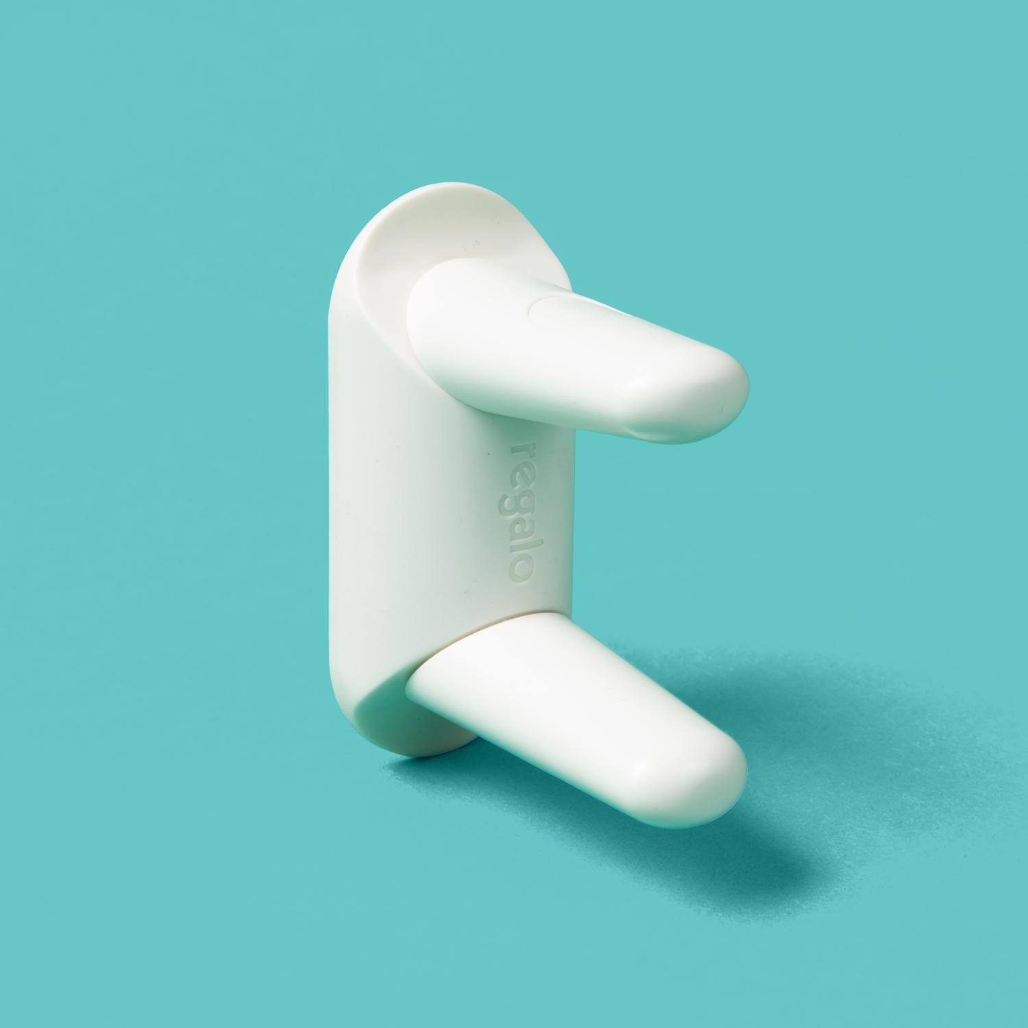 Left. Regalos Siglo XXI - Regalo White Plastic Lever Handle Lock 1 pk.