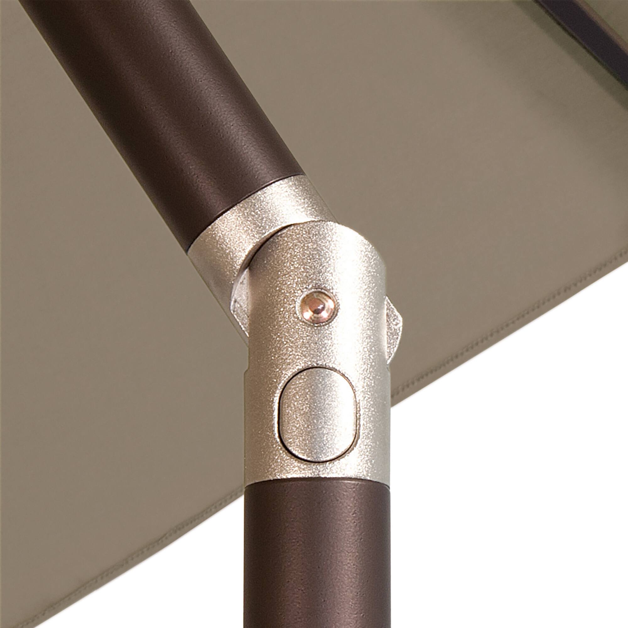 Alt View 1. Mondawe - 11' Octagon Patio Umbrella Push Button Tilt Bronze Frame - Spa.