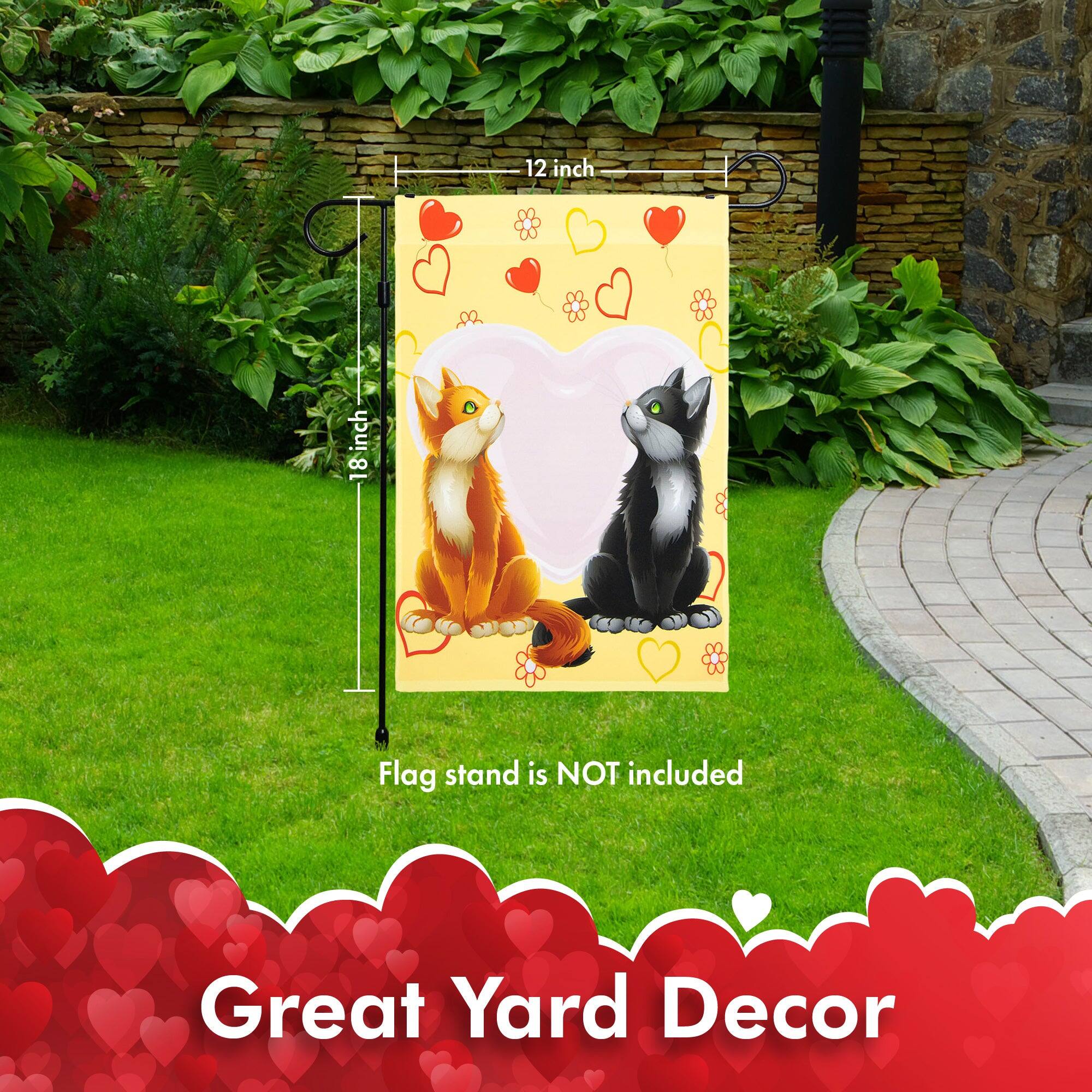 12 inch  
18 inch  
Flag stand is NOT included  
Great Yard Decor