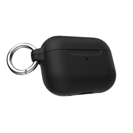 Speck - Refurbished Excellent - Products Presidio W/Soft Touch for Airpods Pro 2nd/1st Generation Case - Black/Bright Silver
