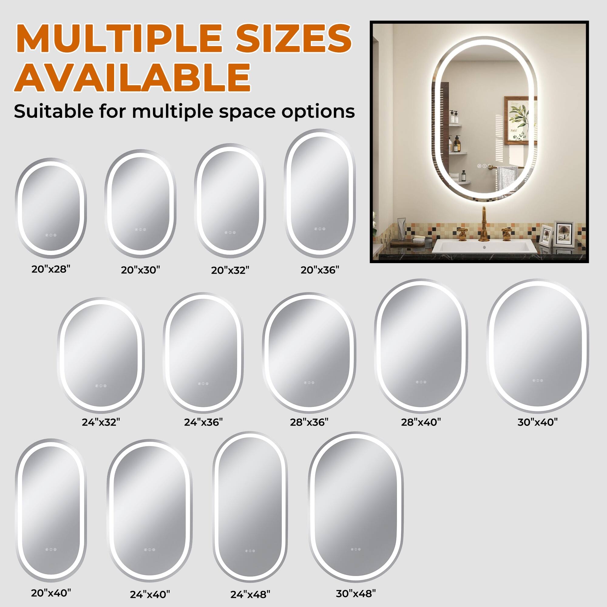 MULTIPLE SIZES AVAILABLE  
Suitable for multiple space options  

20"x28"  
20"x30"  
20"x32"  
20"x36"  
24"x32"  
24"x36"  
28"x36"  
28"x40"  
30"x40"  
20"x40"  
24"x40"  
24"x48"  
30"x48"