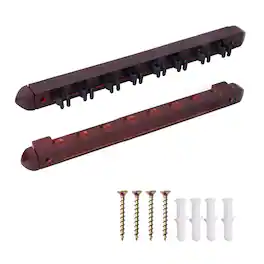 GSE Games & Sports Expert - 2-Piece Wood 8 Billiard Pool Cue Rack Wall Mounted Holders, Pool Cue Sticks Wall Rack Set - Mahogany