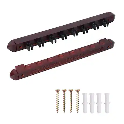 Front. GSE Games & Sports Expert - 2-Piece Wood 8 Billiard Pool Cue Rack Wall Mounted Holders, Pool Cue Sticks Wall Rack Set - Mahogany - Mahogany.