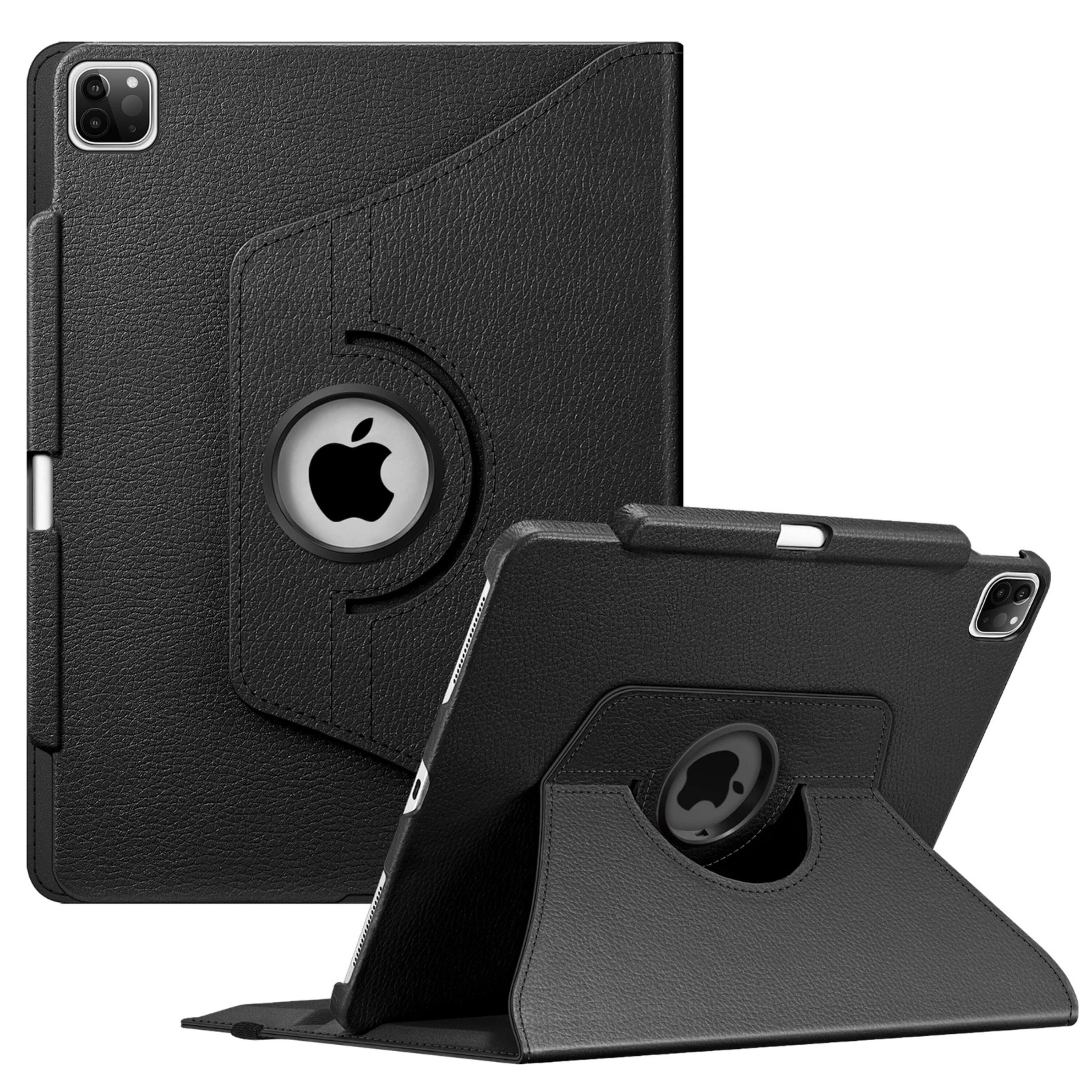 Kitcheniva - Swiveling Stand Case For iPad Pro 12.9 Inch 6th 5th 4th Gen - Black