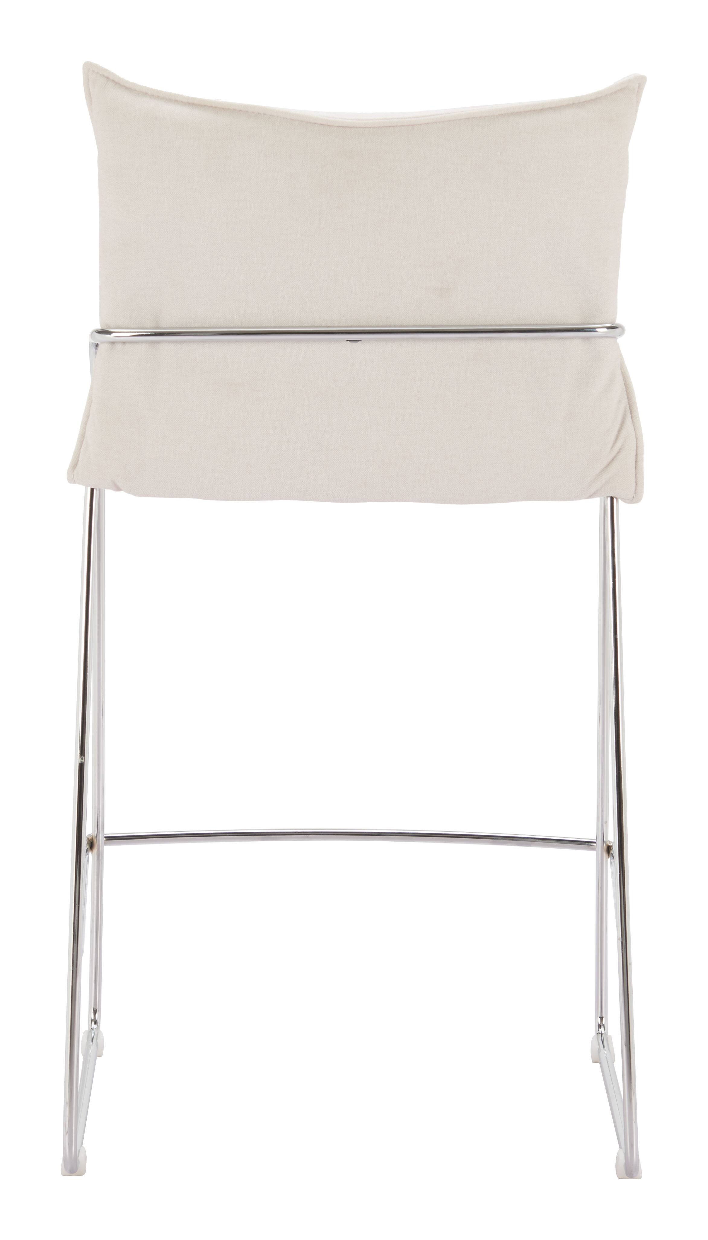 Alt View 2. Hivvago - Pola Counter Stool White - White.