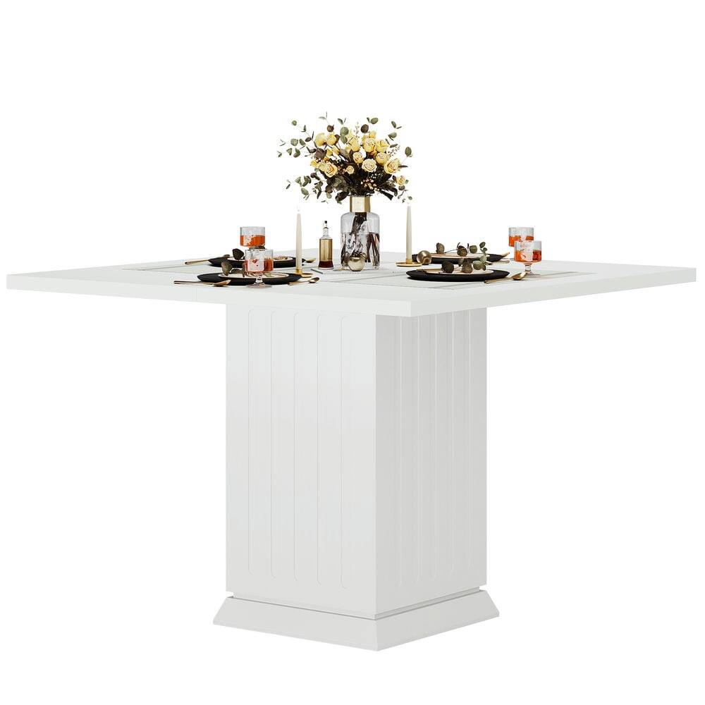 Alt View 1. Kadyn - Kadyn Rectangular Dining Table, 71" Farmhouse Breakfast Table for 6 to 8 People,Brown - Brown.