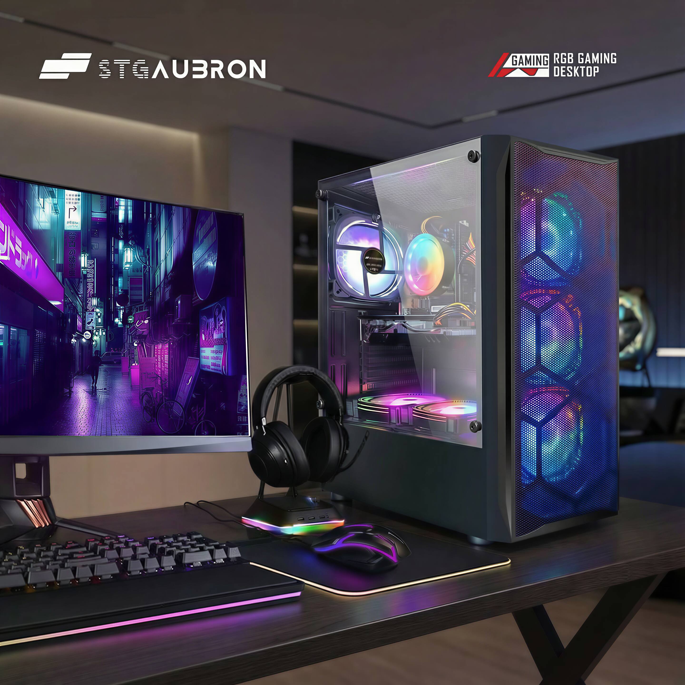 STGAUBRON GAMING RGB GAMING DESKTOP
