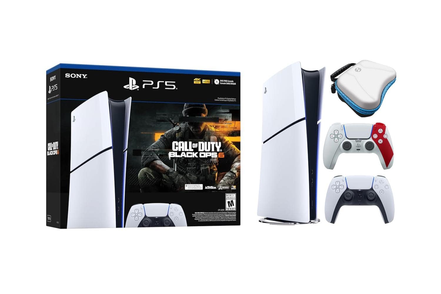 PS5 Digital Console CoD Black Ops 6 Bundle God of War 20th LE DualSense Case NEW - PlayStation