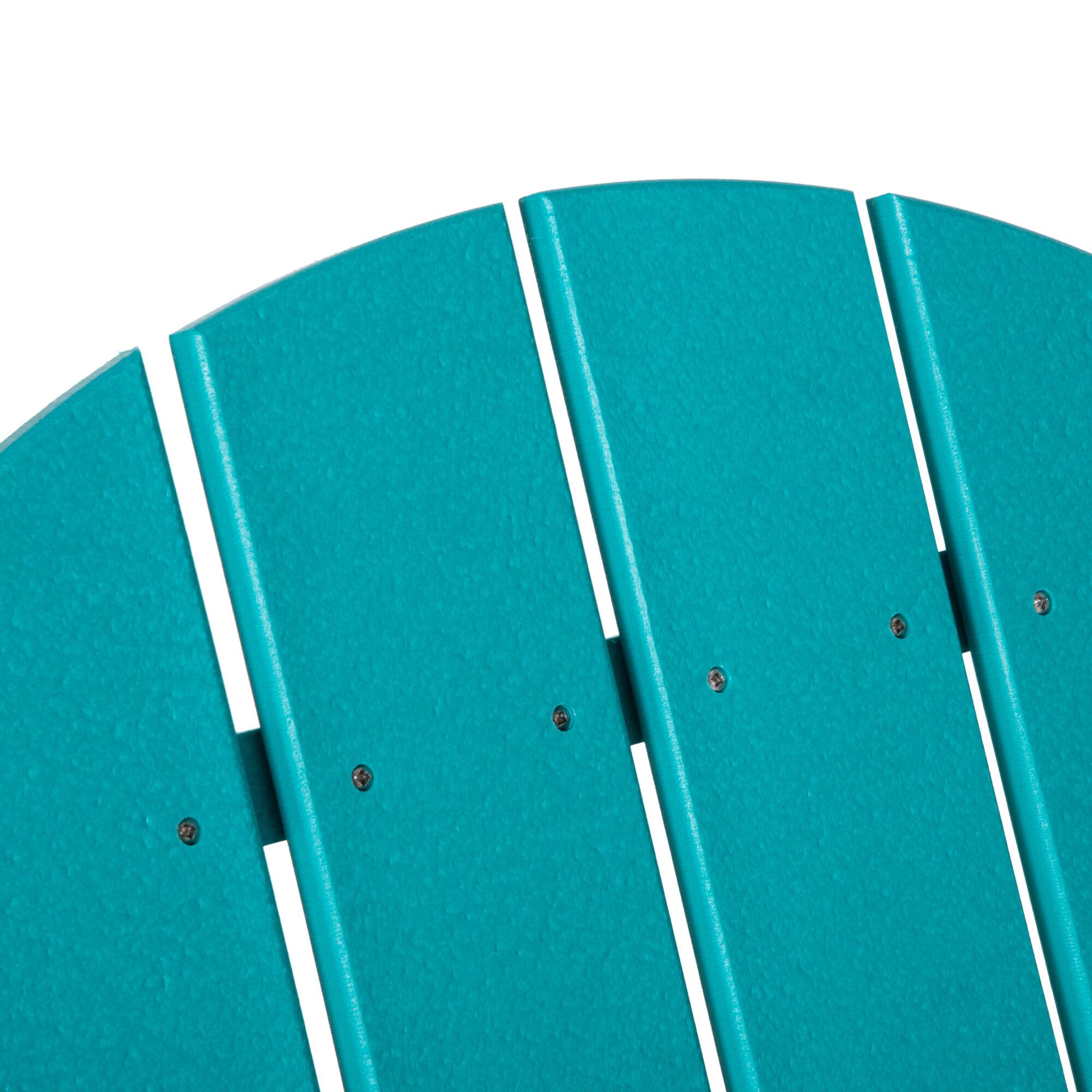 Alt View 7. Outsunny - Adirondack Chair, HDPE Fire Pit Chair, Weather Resistant Outdoor Chair for Patio, Garden, Backyard, Lawn - Turquoise.