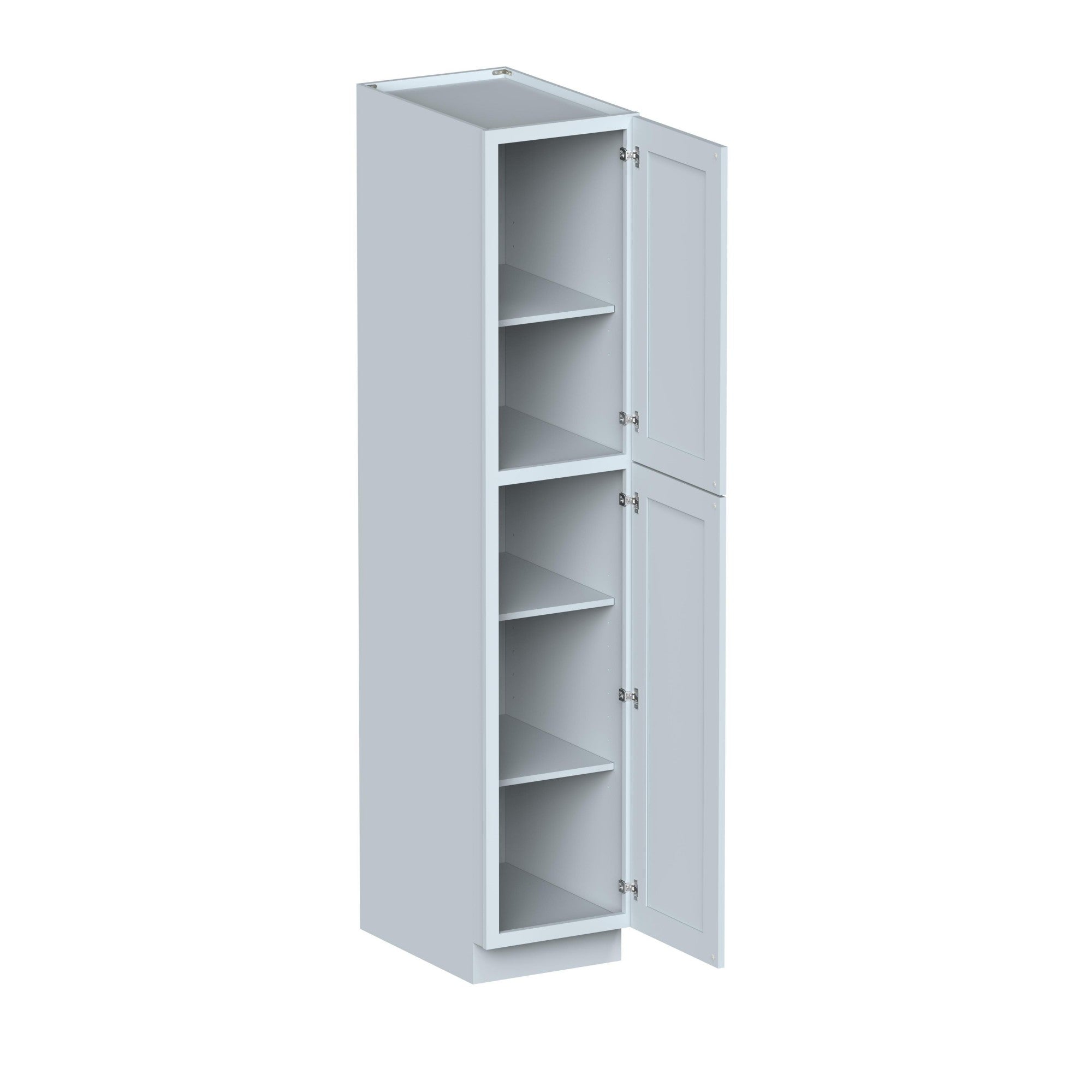 Alt View 2. Boyel Living - 18in.W x27in.D x90in.H DOVE GREY TALL PANTRY CABINET Fully assembled Cabinet With Two HDF Doors - Gray.