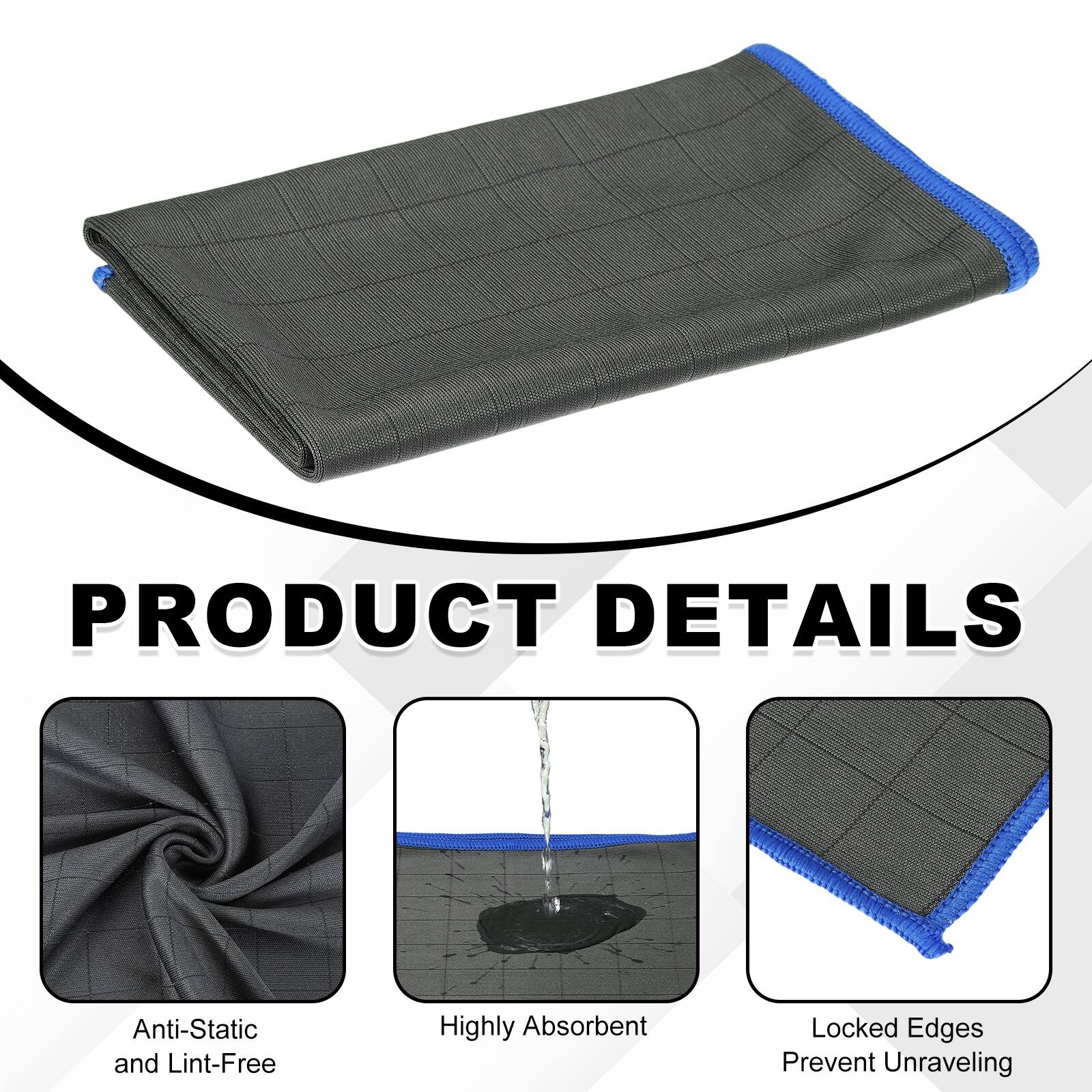 PRODUCT DETAILS

- Anti-Static and Lint-Free
- Highly Absorbent
- Locked Edges Prevent Unraveling