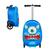 Front. GoPowerBike - GoPowerBike GoVoyage 3-Wheel Kids Luggage Scooter with Light-Up Wheels | Blue - Blue.