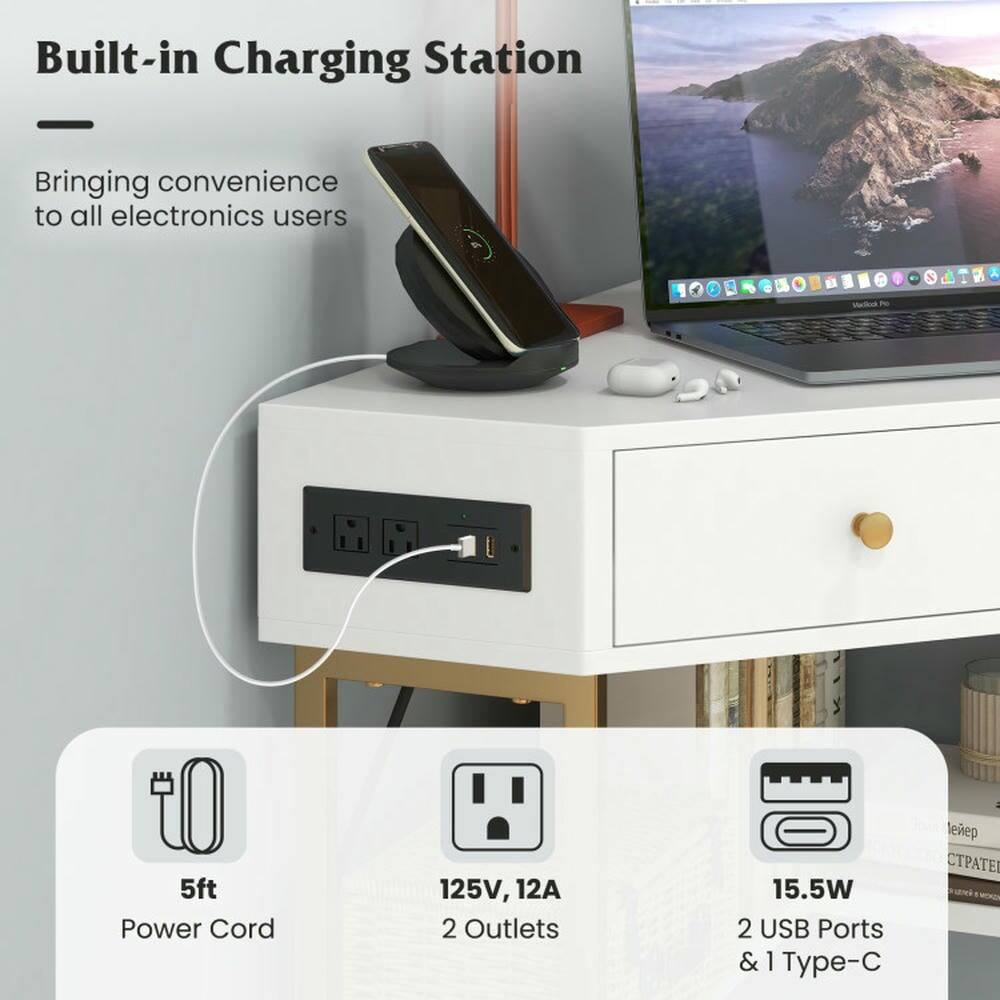 Built-in Charging Station  
Bringing convenience to all electronics users  

- 5ft Power Cord  
- 125V, 12A 2 Outlets  
- 15.5W 2 USB Ports & 1 Type-C