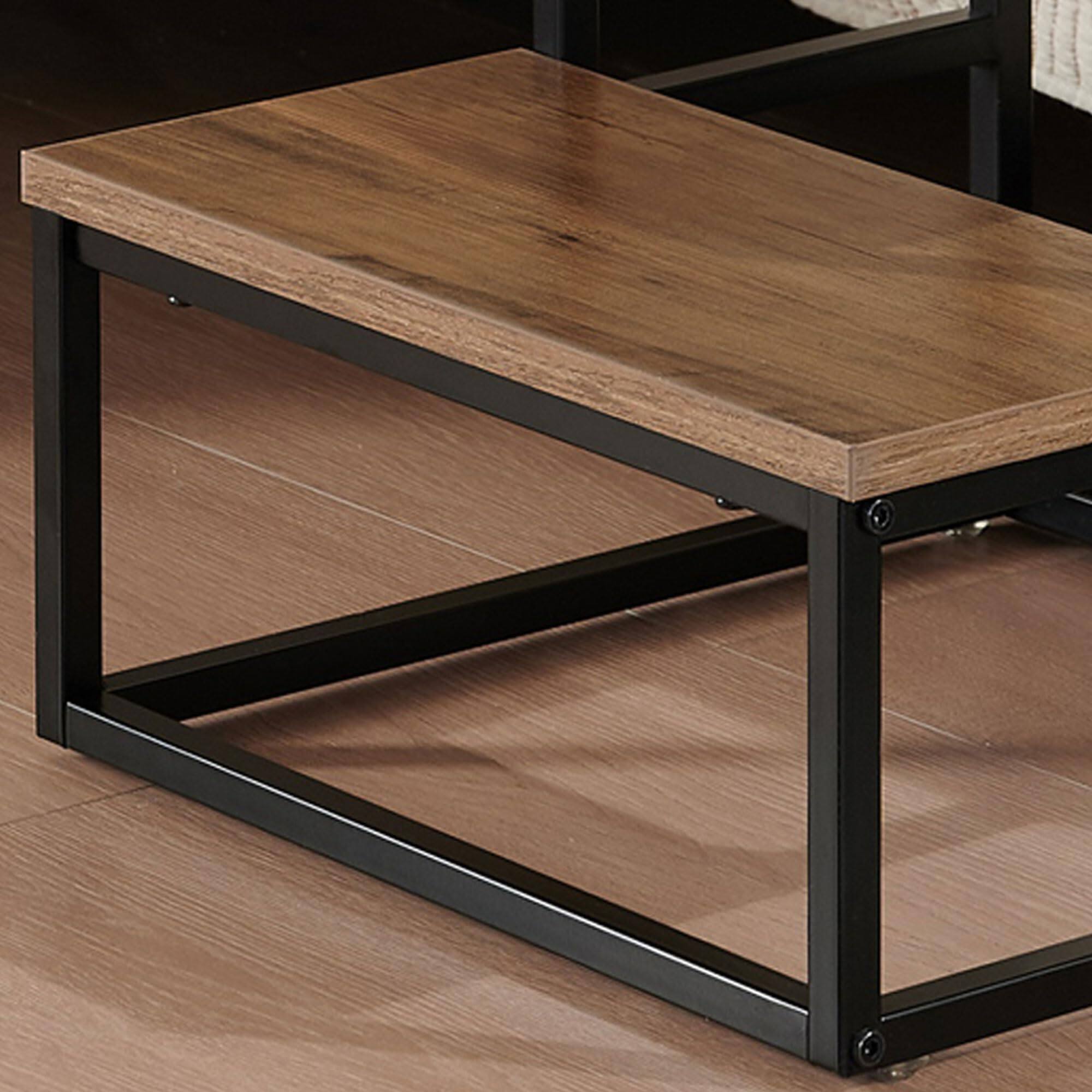 Left. Kings Brand Furniture - Kings Brand Furniture Axel 2-Step Step Stool – Lightweight, Durable & Modern Design Wooden Steps & Metal Frame - Brown.