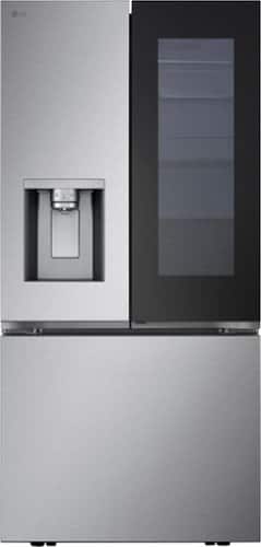 LG - 33-in Wide 24.5 Cu. Ft. French Door Standard-Depth MAX Smart Refrigerator with Dual Ice Maker with Craft Ice - Stainless Steel