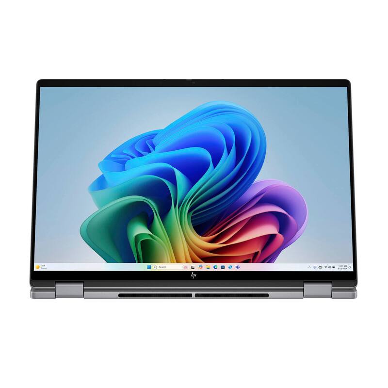 Alt View 5. HP - HP OmniBook X Flip 16" 2K Touch 2-in-1,AMD Ryzen AI 5 340,16GB RAM,1TB SSD,Backlit Keyboard,Win 11,Silver - Silver.