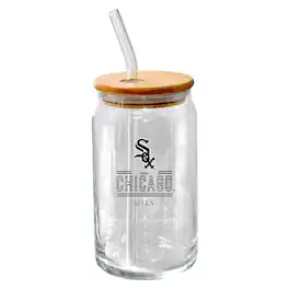 The Memory Company - Chicago White Sox 16oz. Classic Crew Beer Glass with Bamboo Lid - Multicolor
