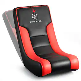 GTPlayer - Floor Rocker Gaming Chair Ultra Lightweight Ergonomic Floor Rocking Game Seat for Gaming and Lounging - Red