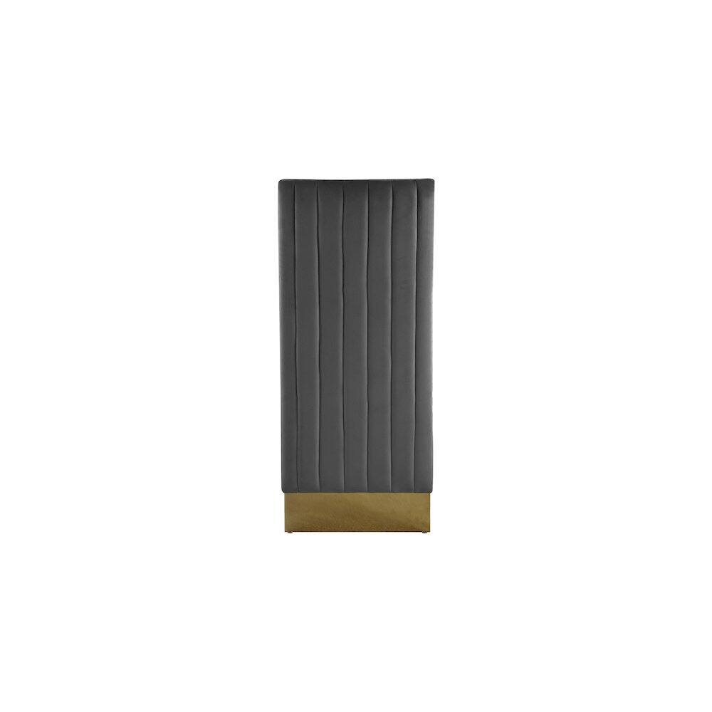 Alt View 2. Meridian Furniture - Porsha Grey Velvet Dining Chair, Set of 2 - Grey.
