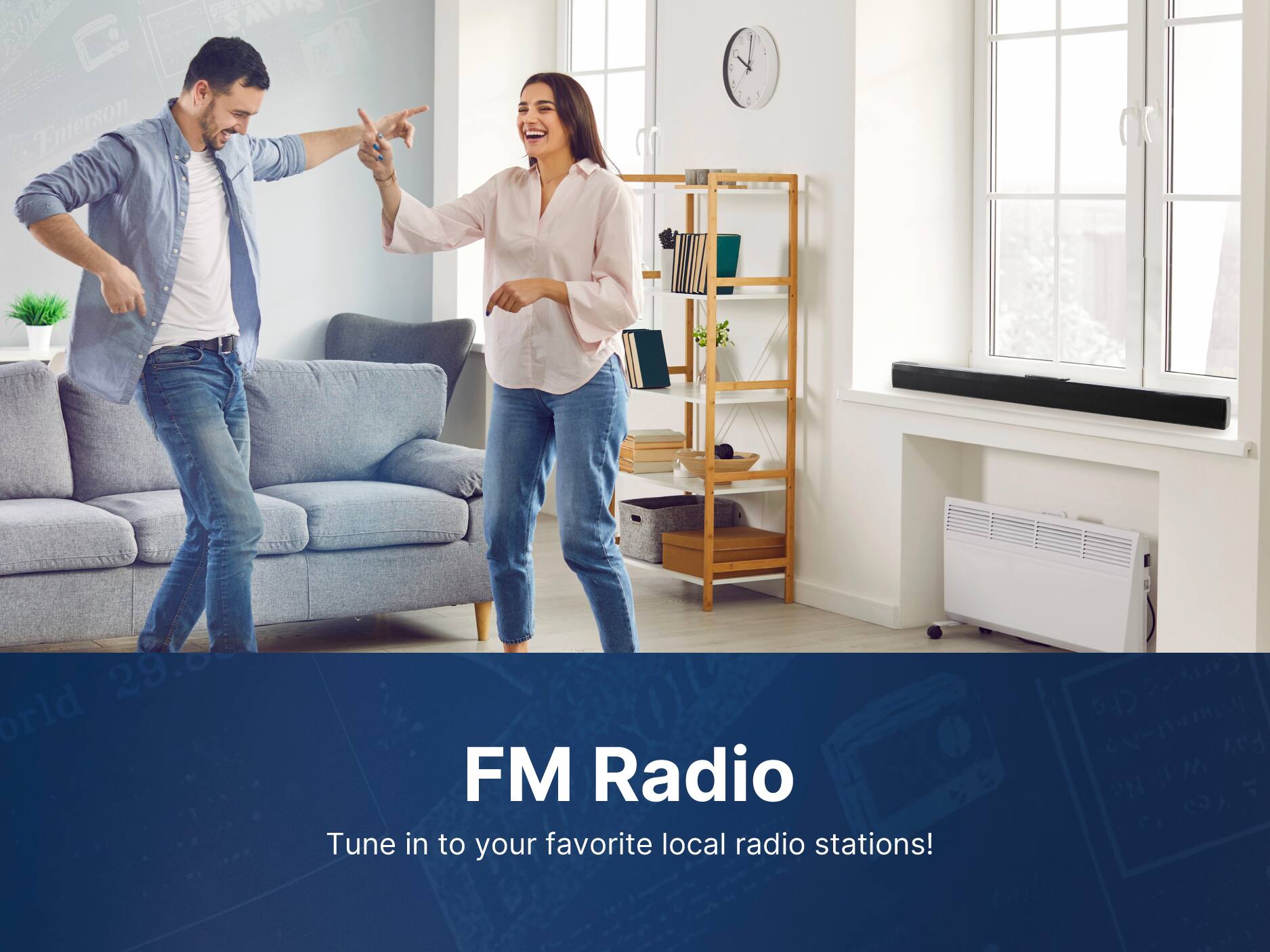 FM Radio
Tune in to your favorite local radio stations!