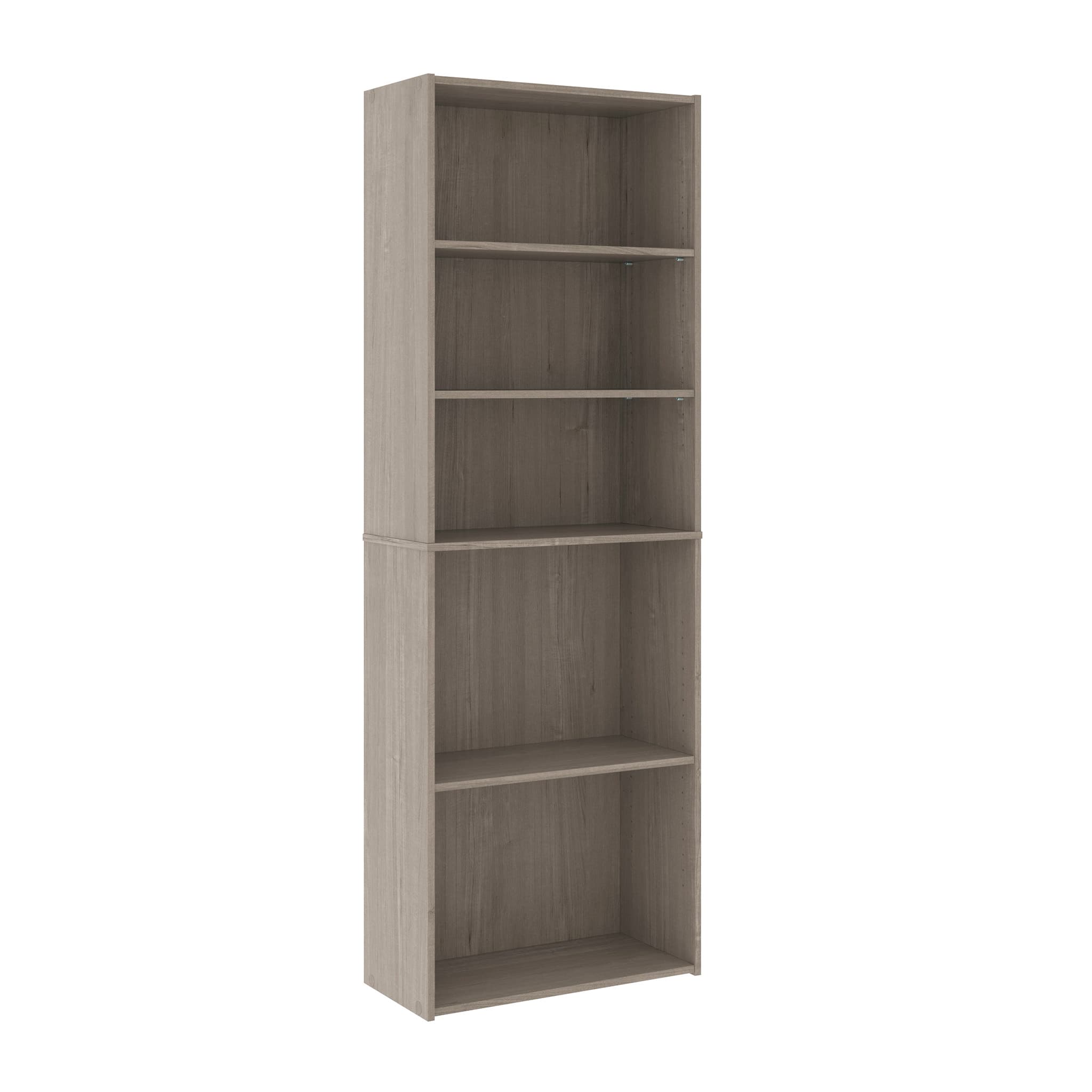 Sauder - Beginnings 5-Shelf Bookcase - Gray - Front_Zoom