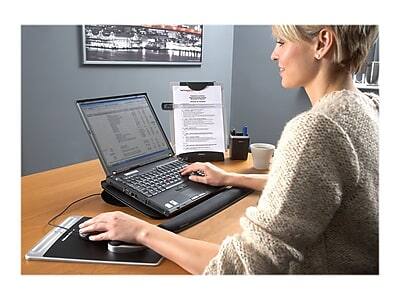 Alt View 1. Fellowes - Office Suites Desktop Plastic Document Stand with Clip & Guide Bar - Black/Silver.