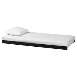 Baxton Studio - Lucera Trundle - Underbed Low-Profile Rolling Base for Daybeds and Guest Rooms, Twin - Black