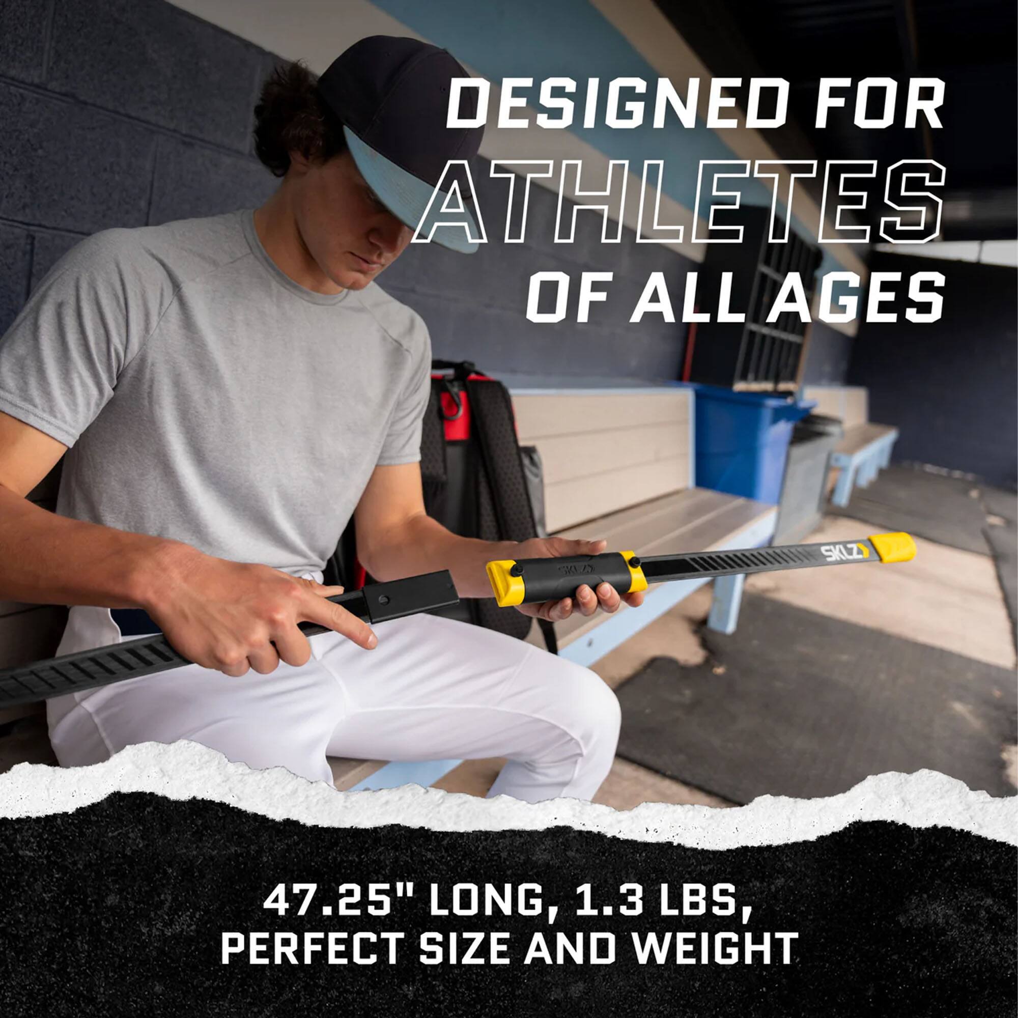 DESIGNED FOR ATHLETES OF ALL AGES

47.25" LONG, 1.3 LBS, PERFECT SIZE AND WEIGHT