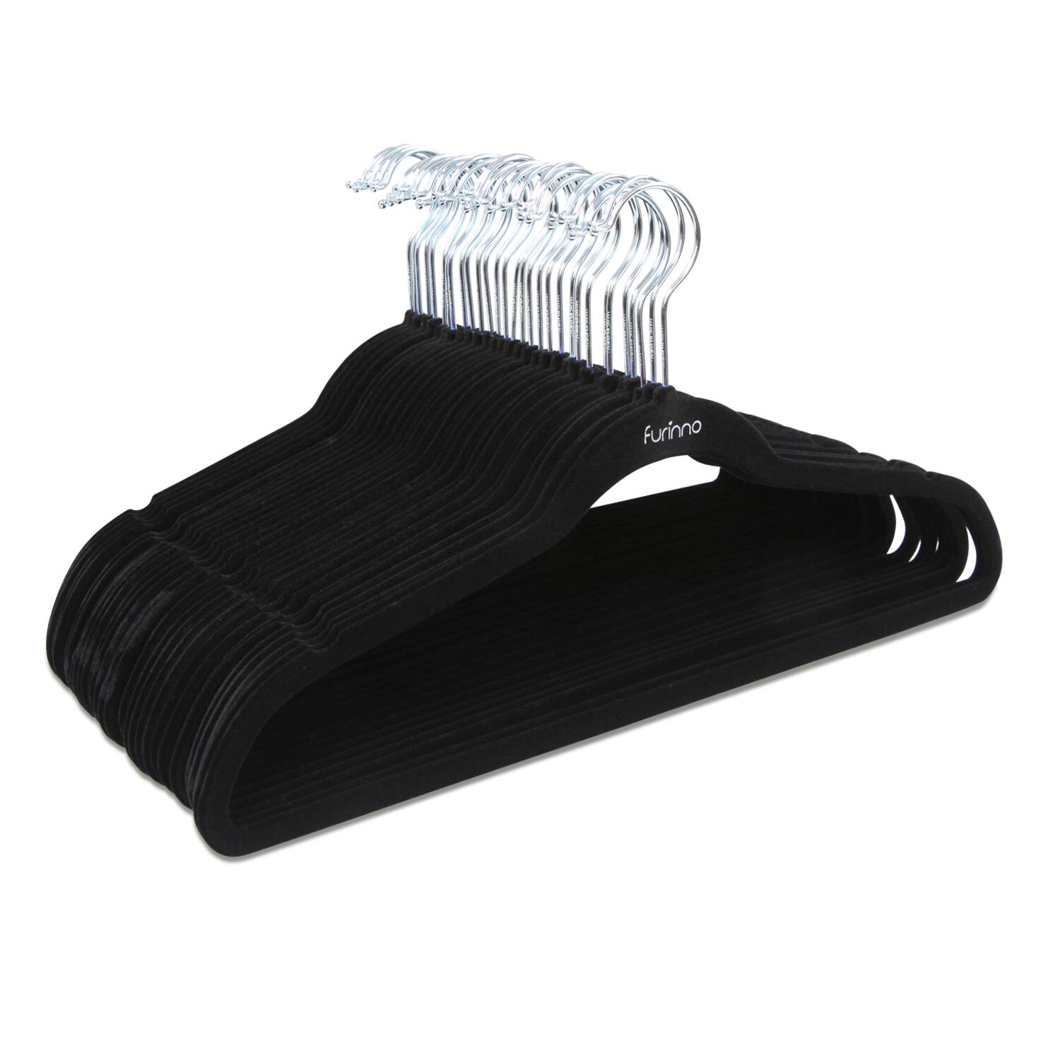 Alt View 3. Furinno - Velvet Suit Hanger, Pack of 30 - Black.