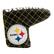 Front. Team Golf - Pittsburgh Steelers Quilted Blade Putter Cover - Multicolor.