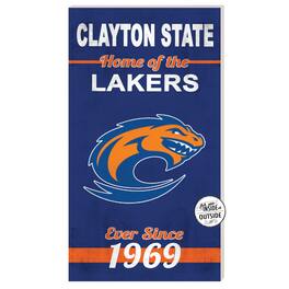 Jardine - Clayton State Lakers 11" x 20" Indoor/Outdoor Home Of The Sign - Blue