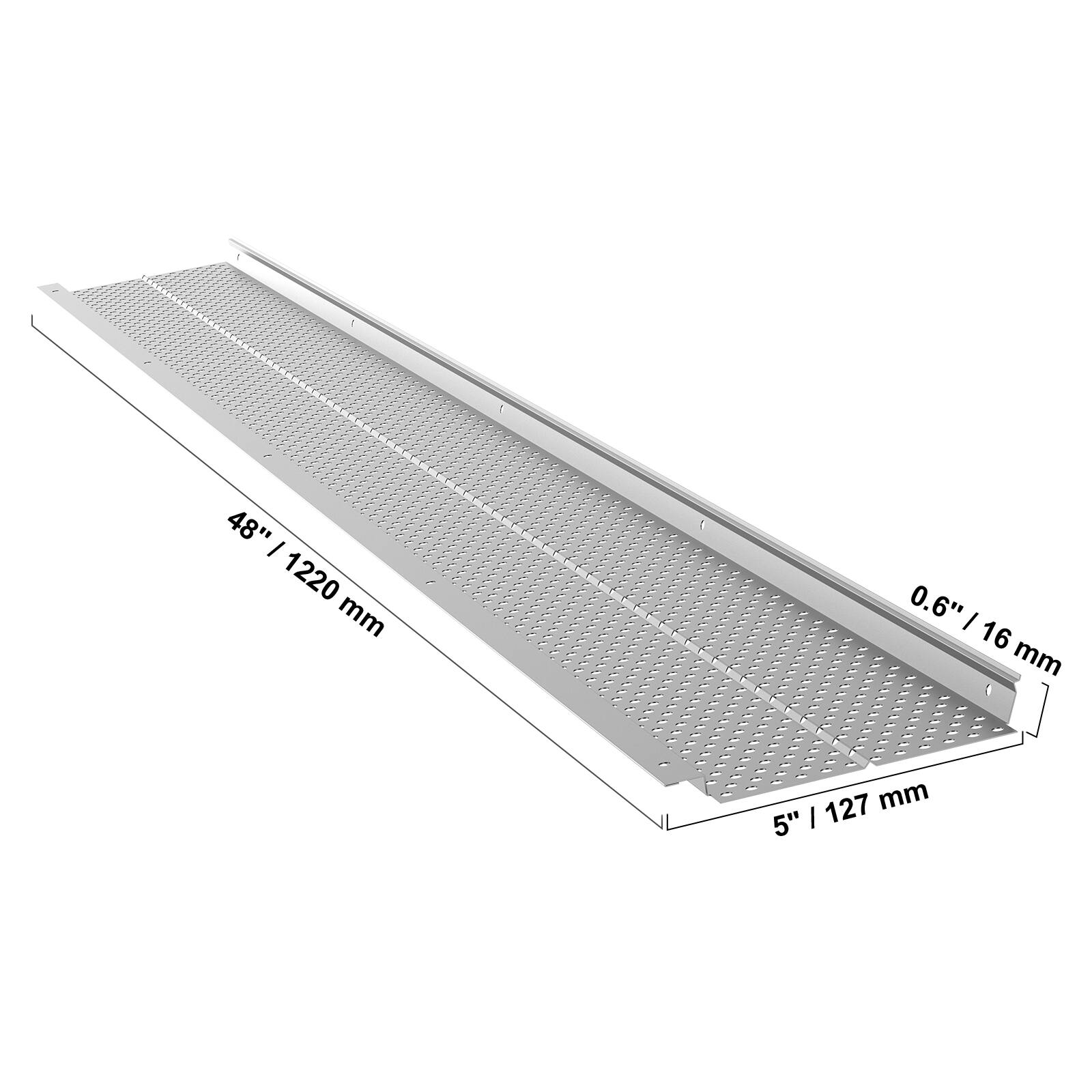 48" / 1220 mm  
0.6" / 16 mm  
5" / 127 mm