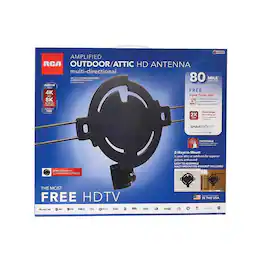 RCA - Outdoor HDTV Rooftop/Attic Antenna 1 pk - Black