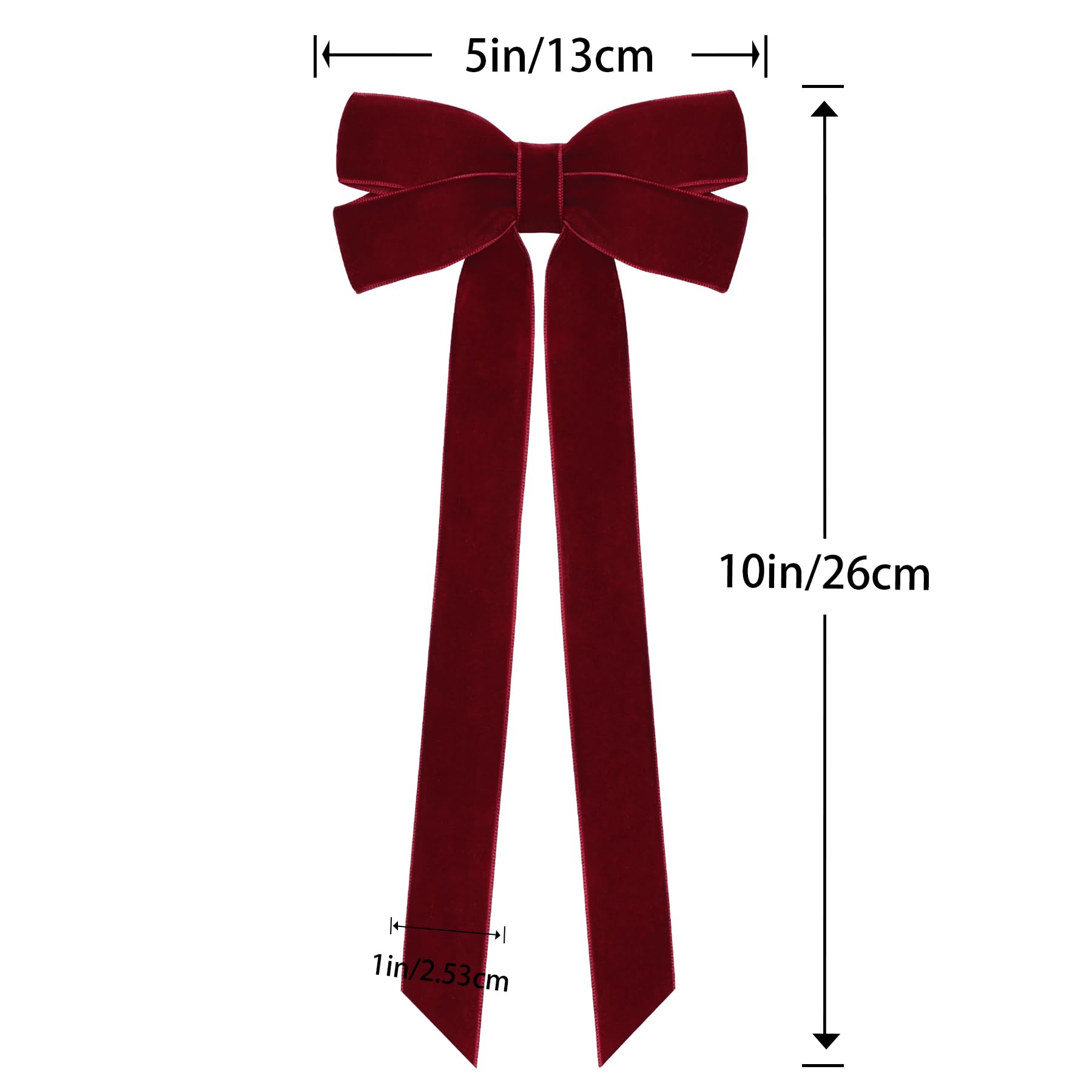 5in/13cm  
10in/26cm  
1in/2.53cm