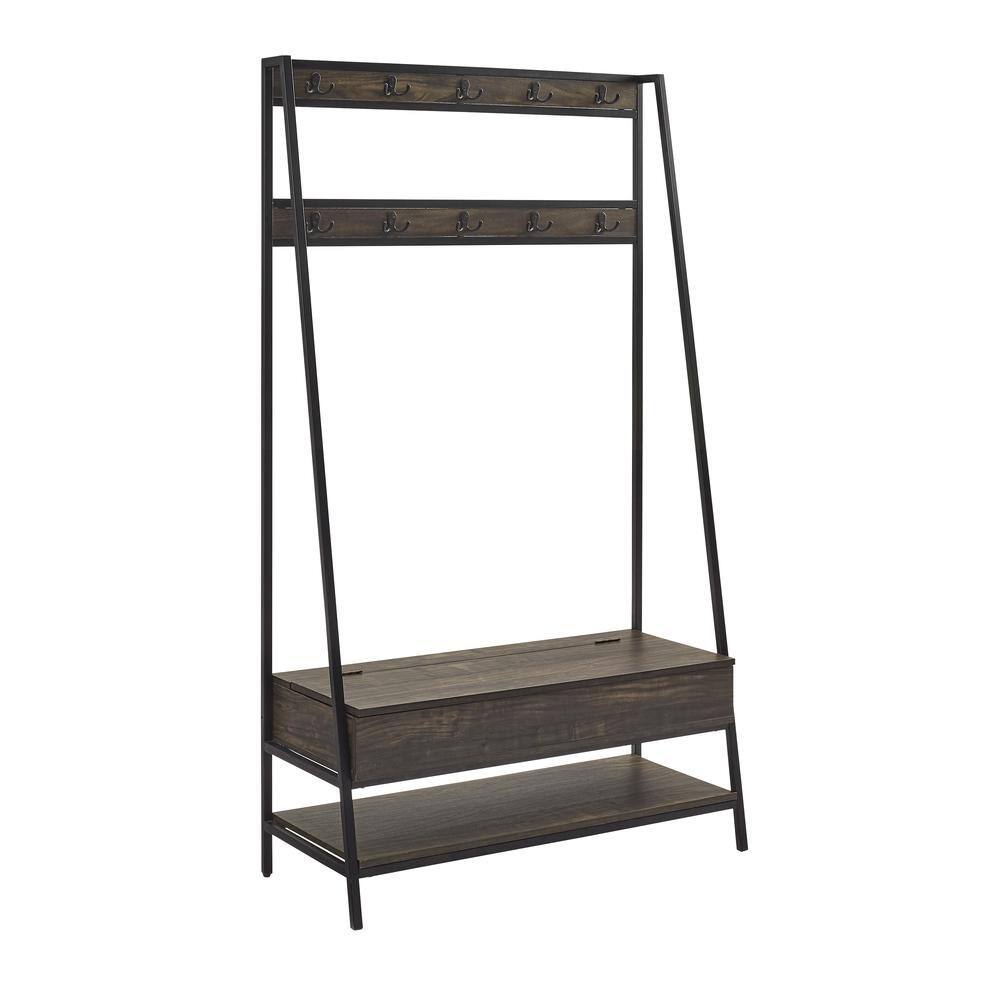 Back. Crosley Furniture - Jacobsen Hall Tree - Brown Ash.
