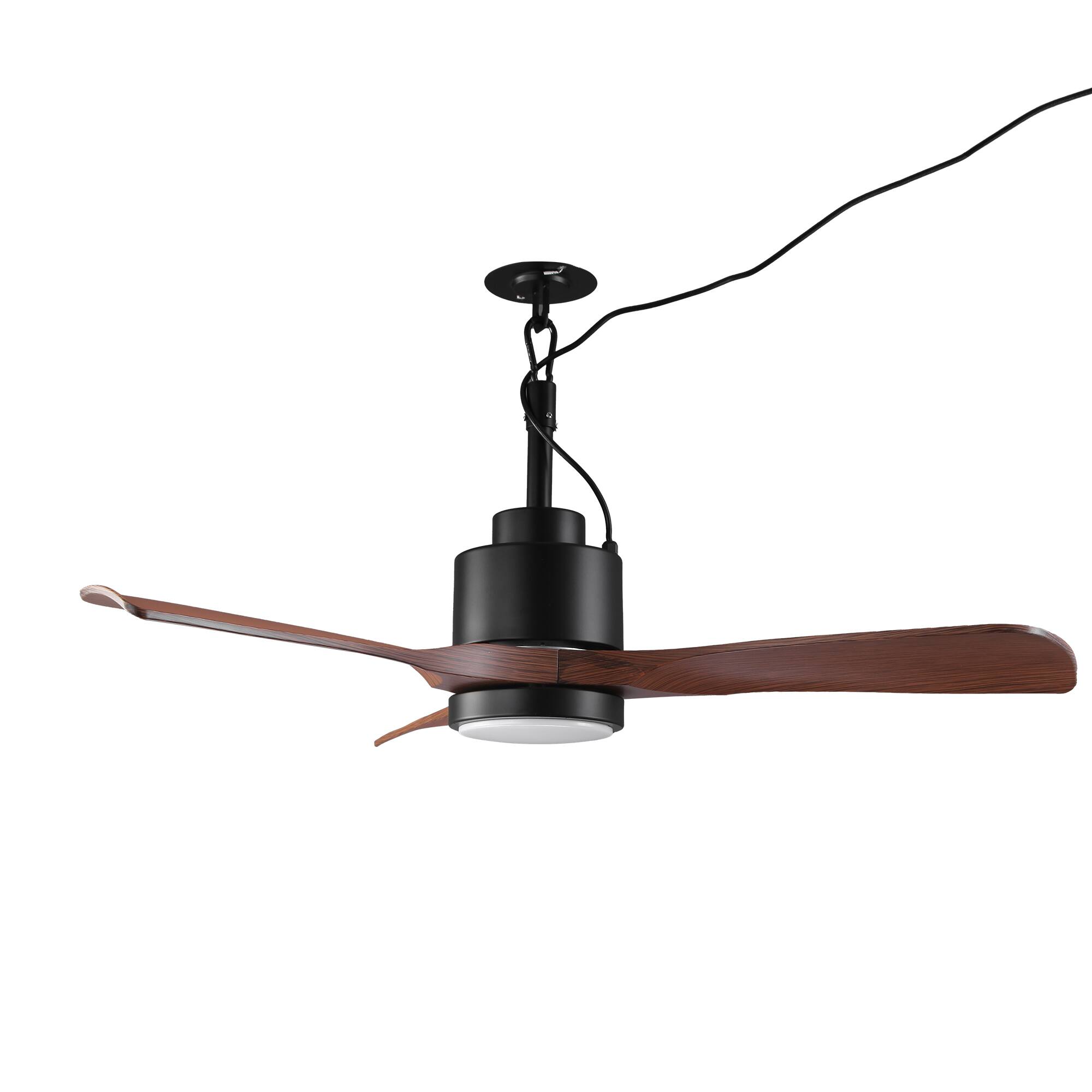 Alt View 1. Vaczon - 42 In. Traditional Waterproof Wet-Rated Outdoor Ceiling Fan with Light, Remote and App Control - Brown.