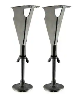 Kings Brand Furniture - Set Of 2 Adjustable Bedframe Support legs - Black
