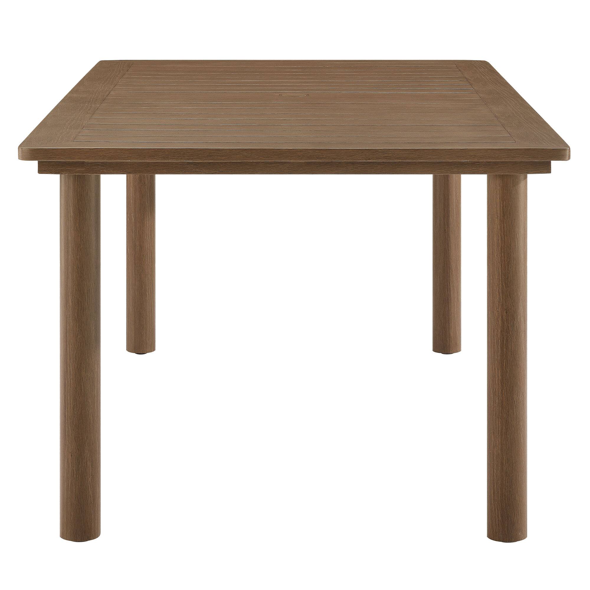 Alt View 2. Modway - Parkland 76" Outdoor Patio Aluminum Dining Table by Modway - Walnut.
