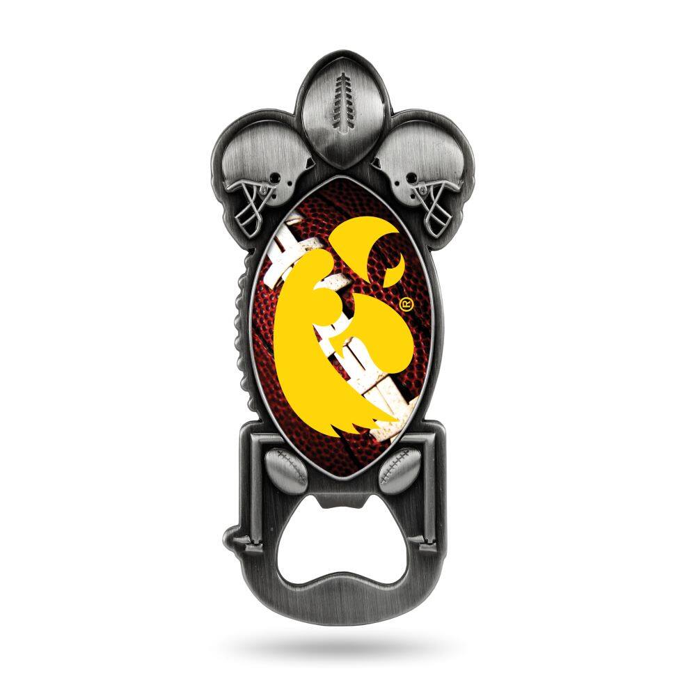 Front. Rico Industries - Iowa Hawkeyes Party Starter Magnetic Metal Bottle Opener - Multi.