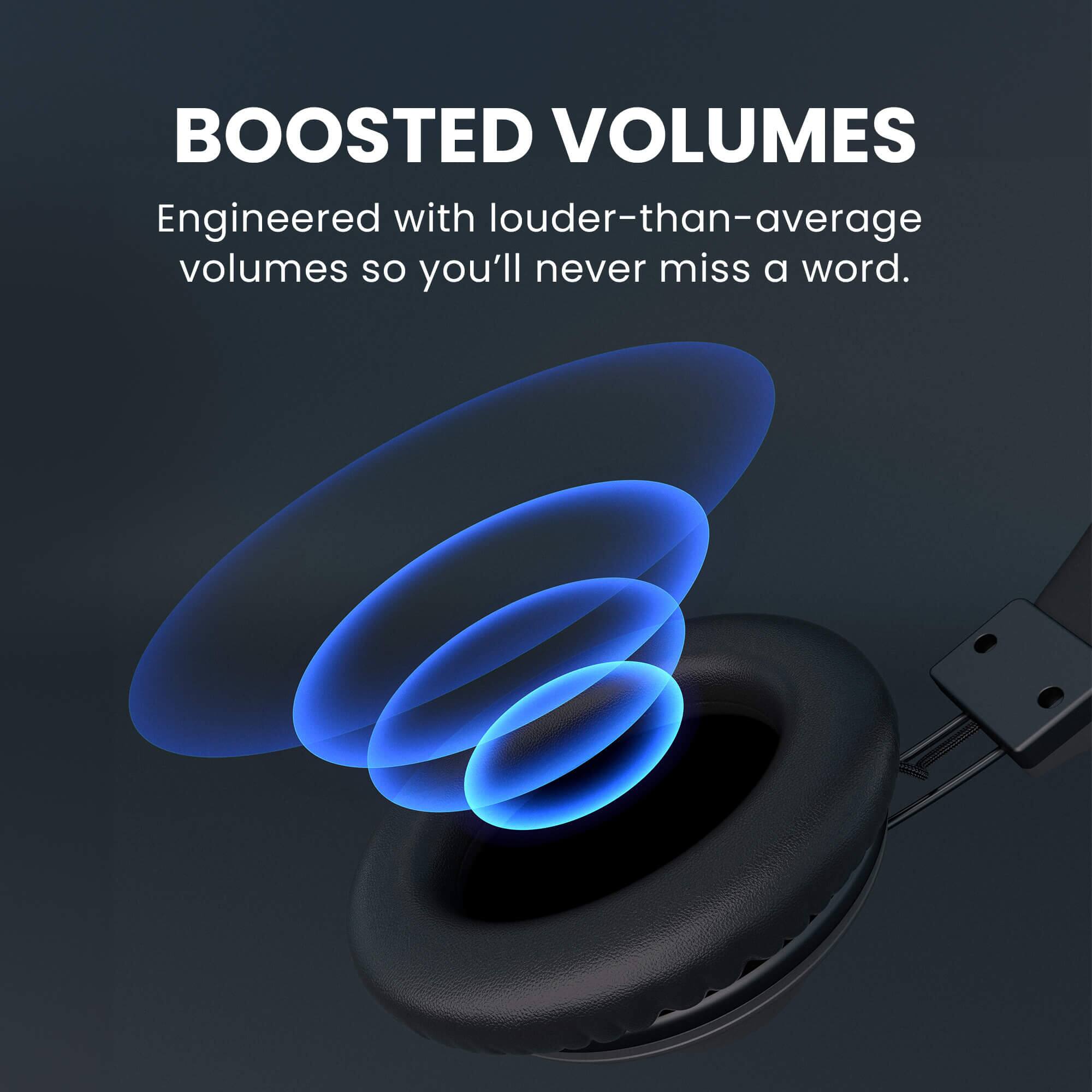 Back. Avantree - Audition 3 - Bluetooth Over-Ear Headphones with Wireless Charging Dock.
