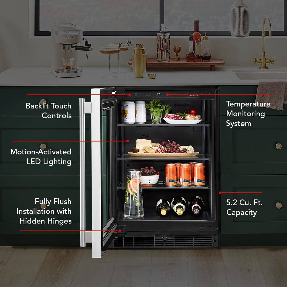 - Backlit Touch Controls
- Temperature Monitoring System
- Motion-Activated LED Lighting
- Fully Flush Installation with Hidden Hinges
- 5.2 Cu. Ft. Capacity