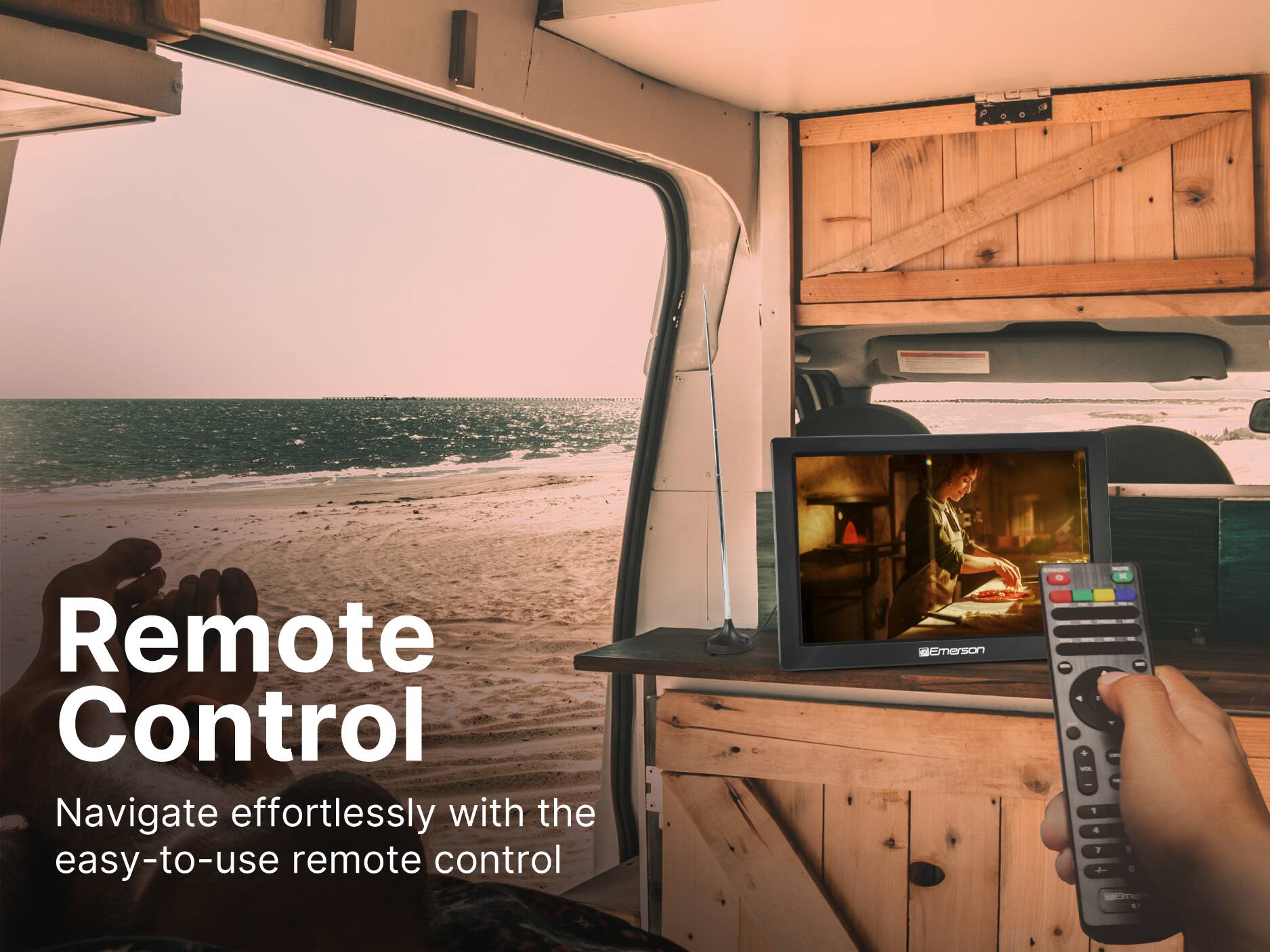 Remote Control
Navigate effortlessly with the easy-to-use remote control