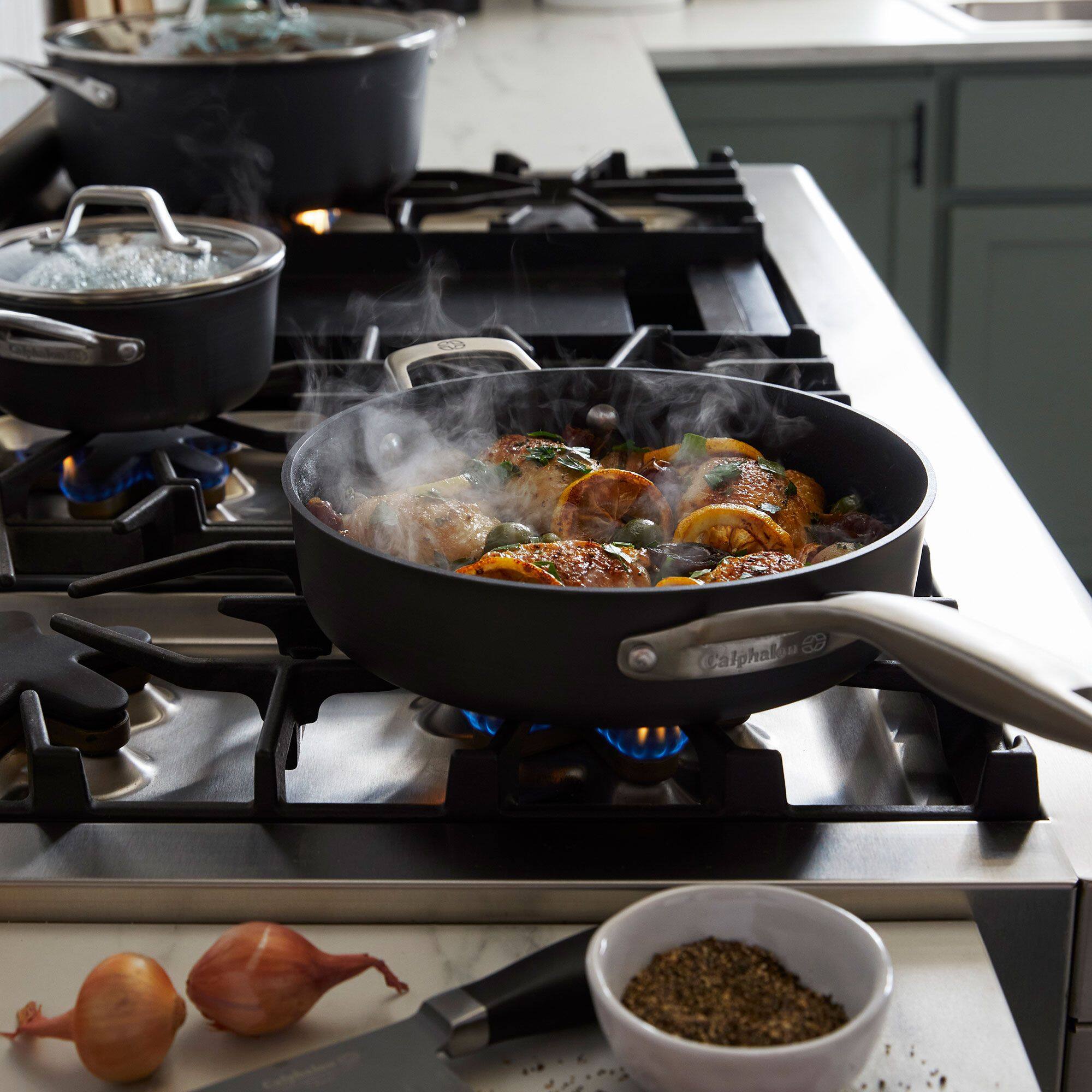 Calphalon Premier Hard Anodized Nonstick Aluminum Cookware Set, 13