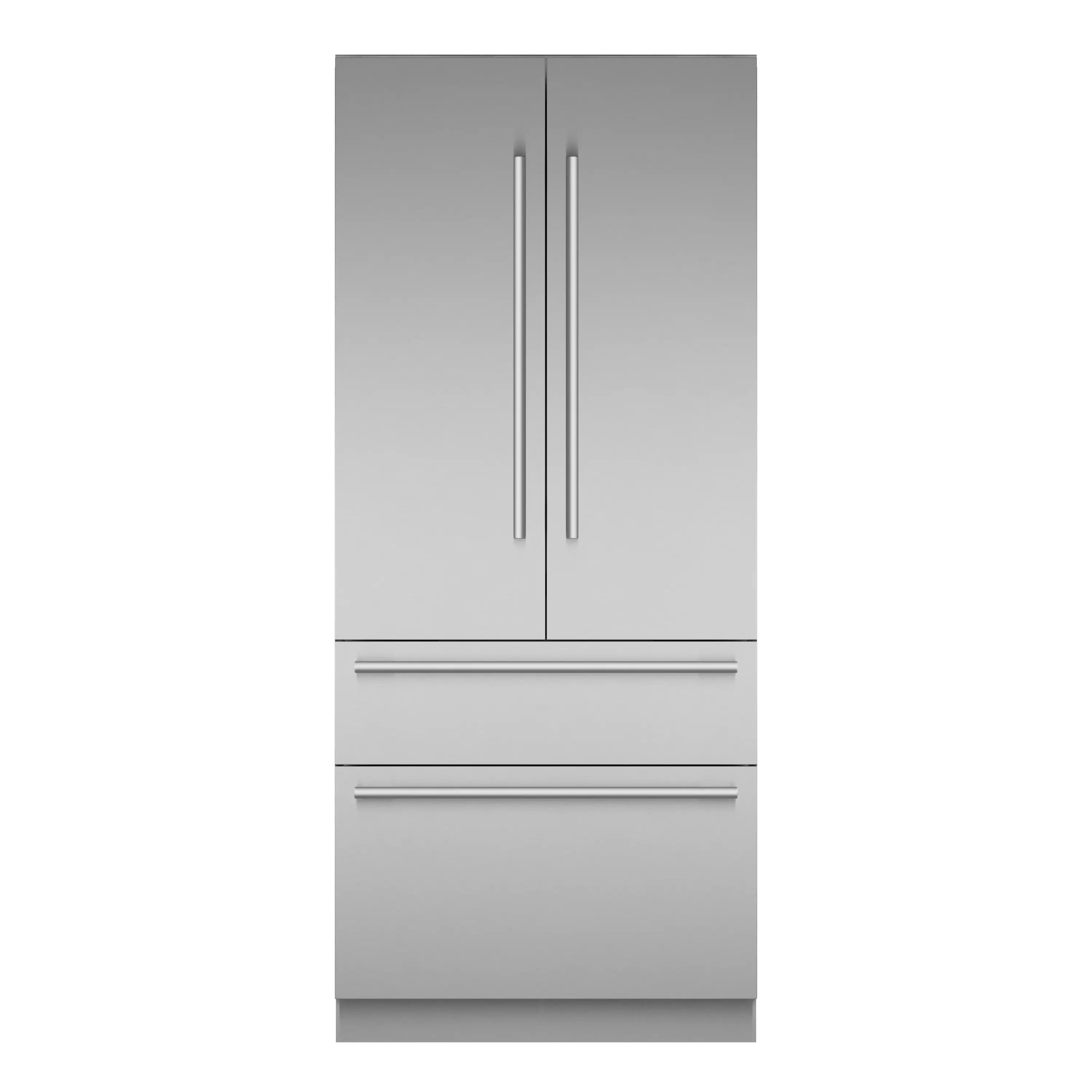 Front. Thermador - Freedom Collection 36 in Wide 18.8 Cu. Ft. Smart Built-in French Door Bottom Freezer Refrigerator - Stainless Steel.