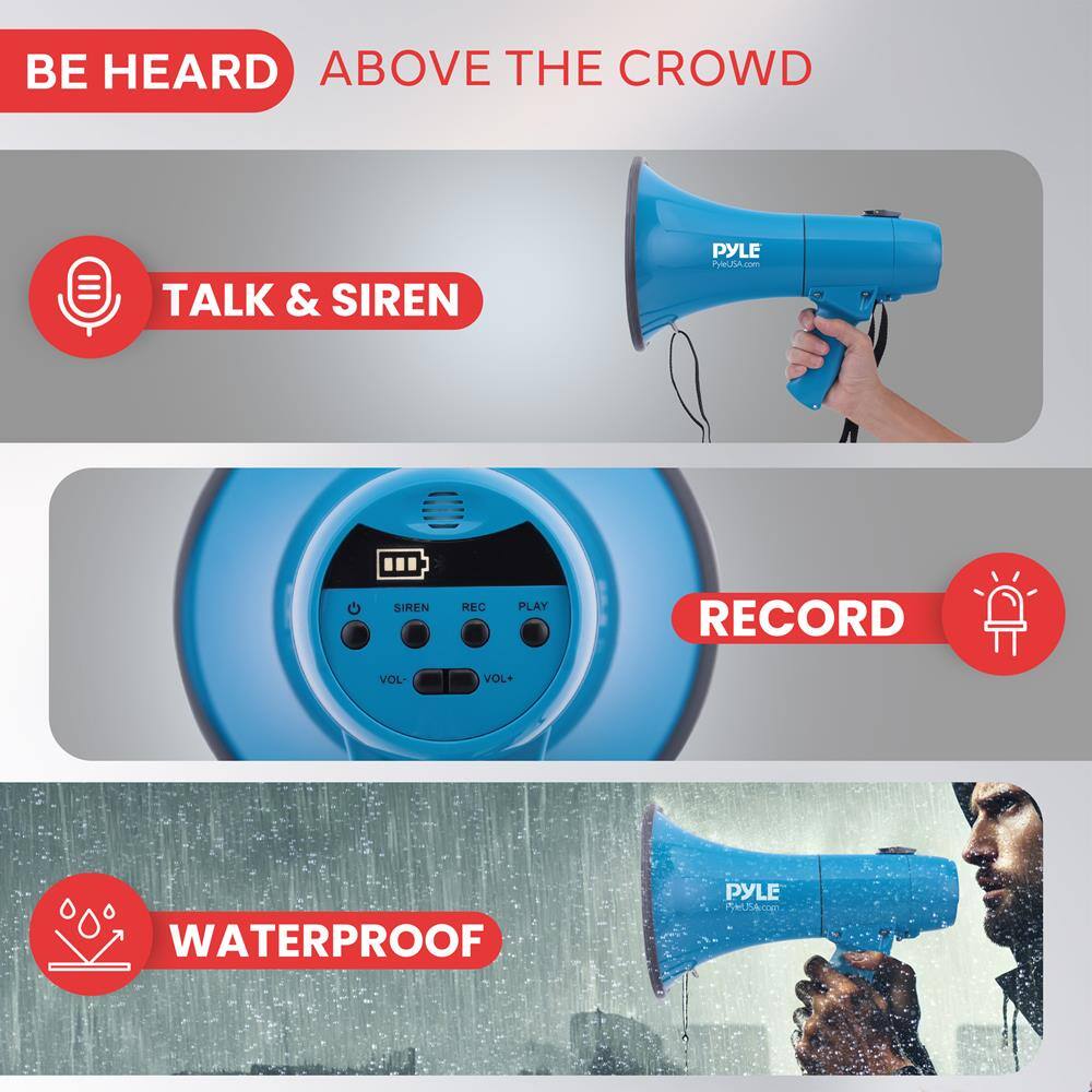 BE HEARD ABOVE THE CROWD

TALK & SIREN

RECORD

WATERPROOF
